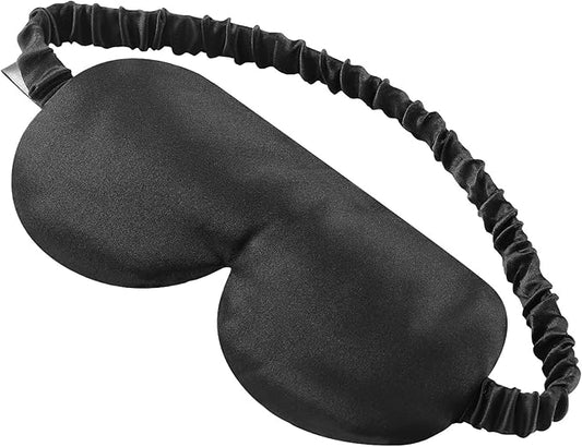 ALASKA BEAR Sleep Mask with Silk-Covered Headband for Hair Care, Silk Eye Mask Comfortable Scrunchy Band Over Ears (Built-in Contour Insert, Luxury 22 Momme)