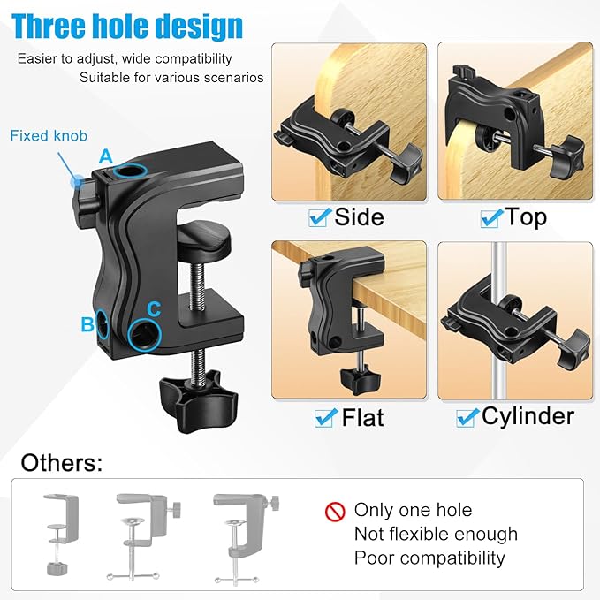 Tablet Stand Holder for Desk/Bed/Kitchen/Treadmill, 21 Inch Flexible Gooseneck Tablet Holder iPad Clamp Mount Fits for iPad mini/Air/Pro, Kindle Fire, Galaxy Tabs and All 4.7-12.9" Tablets Phones