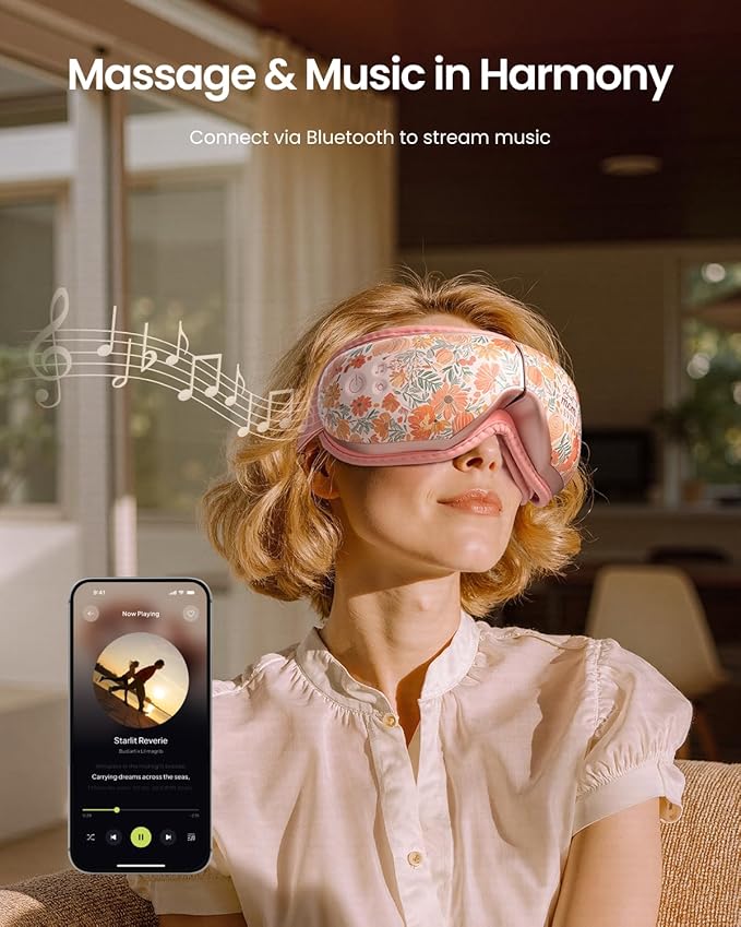 RENPHO Eyeris 1 Gifts for Mom, Eye Massager with Heat Birthday Gifts for Dad Women Men Her Him Eye Mask for Migraines, Eye Care, Migraine Relief