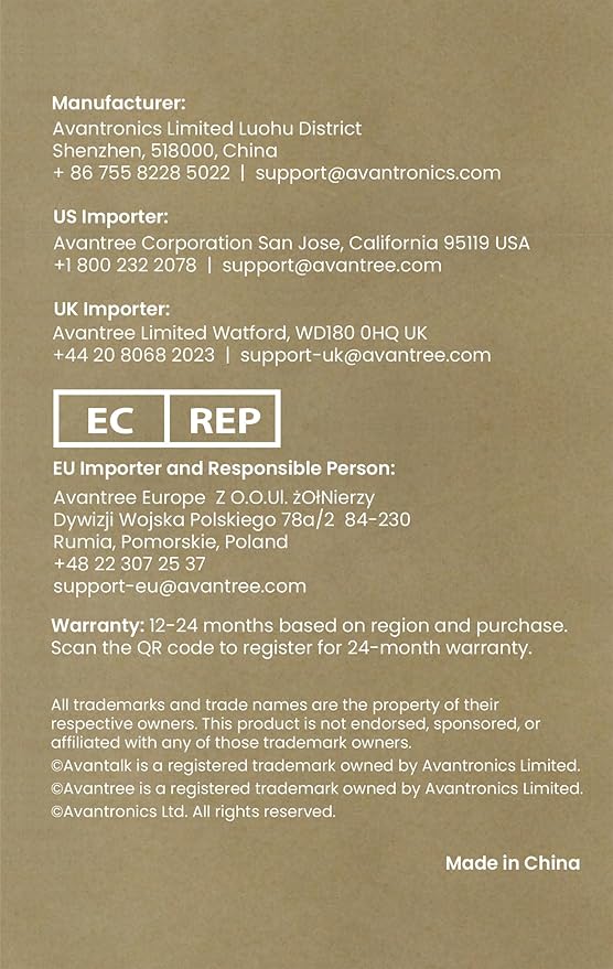 Avantree C171 - USB-C Wired Earbuds, Microphone & Volume Controls, Compatible with New iPhone 15 & 16, Samsung, Google & Android Type C Phones, Headphones, Ear Hook for Running & Sports - White