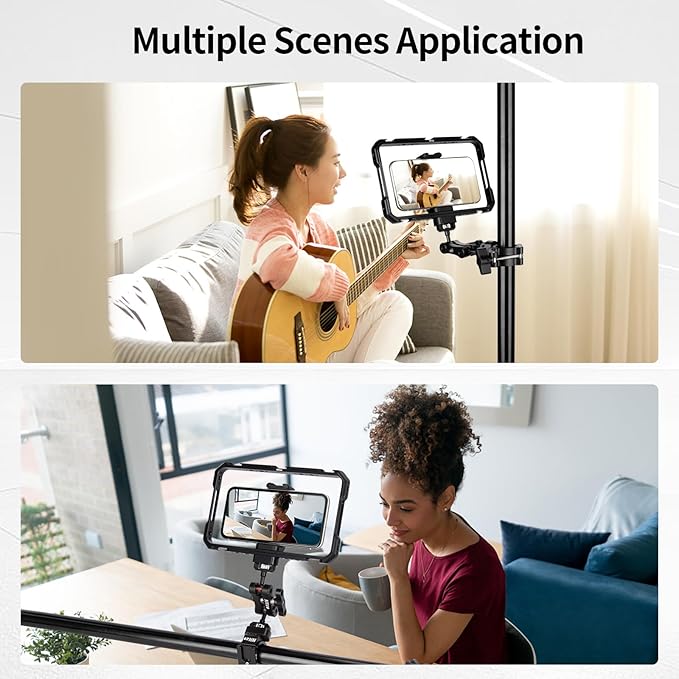 Nitze Super Clamp, Camera Crab Clamp with 3/8” to 1/4” Thread Adapter for Cameras, Lights, Hooks, Shelves, Tripods and Cross Bars - N18B