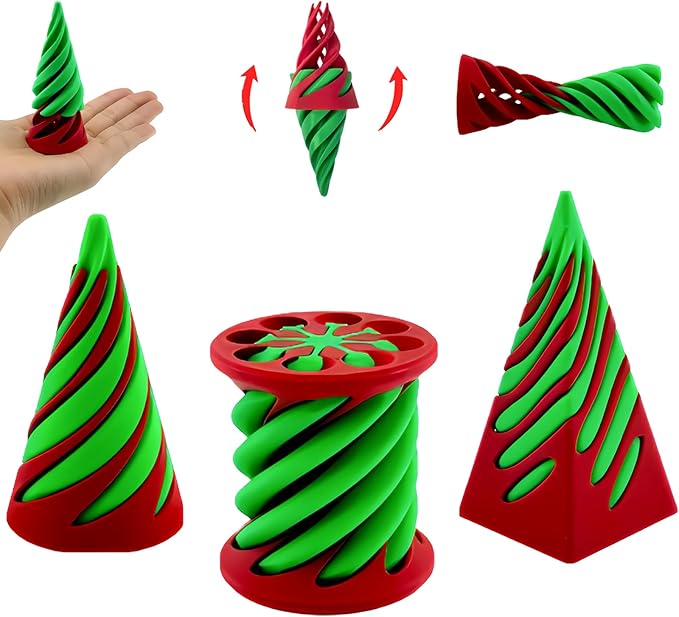 3 Packs Impossible Cone,Spiral Cone Fidget Toy,Impossible Cones passthrough Impossible Pyramid for Relaxing,Spiral Fidget Toy passthrough Impossible Cone,Birthday for Adults & Kids
