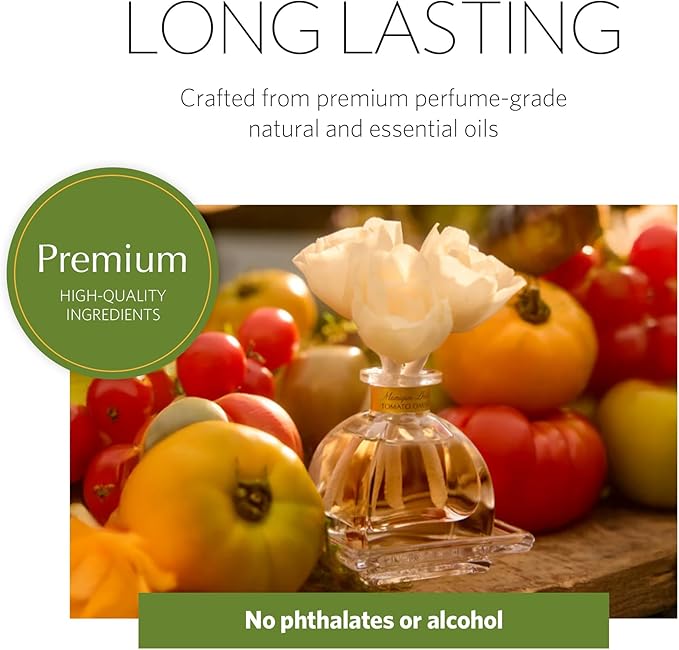 Agraria Monique Lhuillier Tomato Oakmoss PetiteEssence Fragrance Reed Diffuser, 1.7 Oz, Fresh Alluring Sola Flower Earthy Scent Diffusers for Home