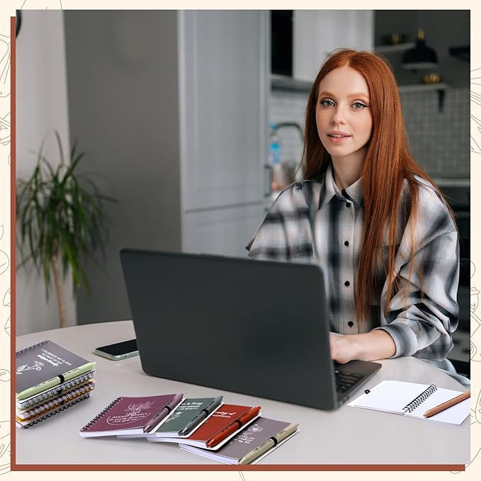 Kosiz 72 Pcs/36 Set Positive Affirmation Gifts Gratitude Spiral Notebooks with Pens Motivational Encouragement Notepads Daily Affirmations Journal for Women (Vibrant)