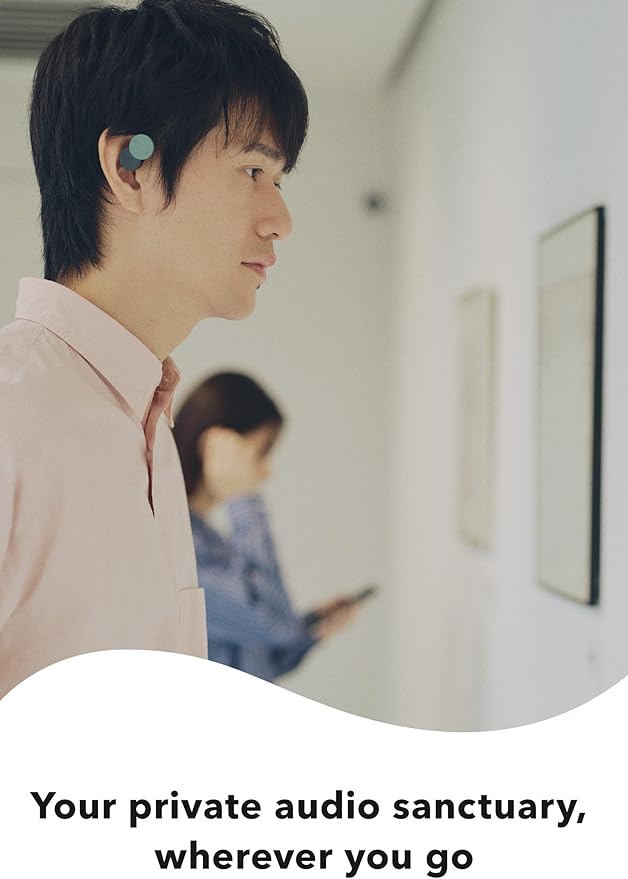 nwm DOTS Wireless On-Ear Speakers (Open Ear Earphones) Sound Leakage suppressed (PSZ Technology - Bone Conduction Alternative) with Optimal Microphone Function Designed in Japan | Charcoal Black