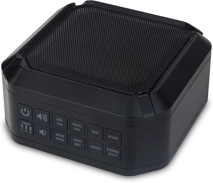 LUXSWAY White Noise Machine, Sleep Sound Machine with 8 Natural Soothing Sounds, Volume Control & 3 Timers Setting, Memory Function Sound Machine for Baby Kids Adults & Home Office Travel