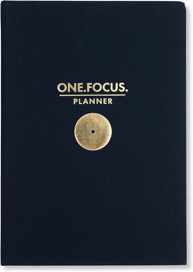 One Focus ADHD Daily Planner: 90-Day Undated Productivity Journal, Anxiety Relief, Mindfulness, Goal Setting, Gratitude, and Habit Tracking – Perfect for Busy Professionals, Neurodivergent Adults & Daily Productivity, A5, Black