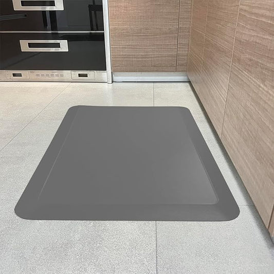 1" Extra Thick Anti Fatigue Floor Mat 50" L x 17" W,Kitchen Mat, Standing Desk Mat,140D Advanced PU Foam Ergonomic Comfort at Home, Office, Garage, Sink (Charcoal)