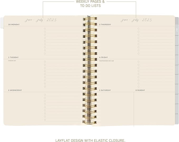 18 Month Planner/Calendar by Graphique, July 2025 – Dec. 2026 Checkerd Peanuts Hardbound Spiral Planner, Monthly Tabs, Holidays, Reminder Stickers, 6” x 8”