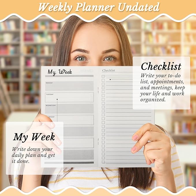 Qilery 100 Pcs 2025-2026 Daily Weekly Planner Bulk Christmas Employee Appreciation Gifts Small Pocket Journal to Do List Goals Notepad for Coworkers Teacher Students Team (Bright Color)