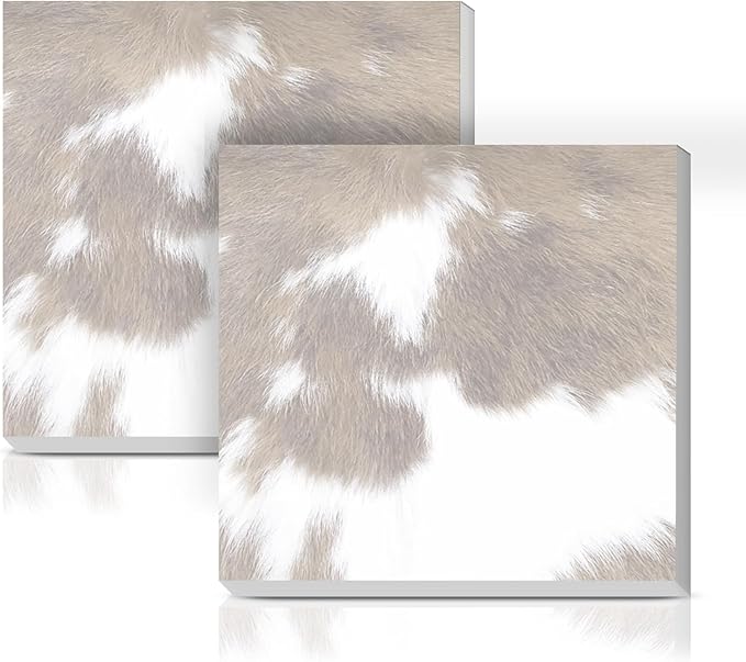 Sticky Notes 3x3 Inches, 2 Pads Cute Colorful Self-Stick Note Pads, Easy to Post for Home, Office and Daily Life Organization Retro Cowhide