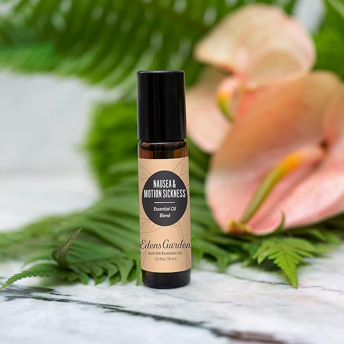 Edens Garden Nausea & Motion Sickness Essential Oil Roll-On Blend- 100% Pure Premium Grade, Natural, Therapeutic, Aromatherapy, Kid & Skin Safe, The Best for Travel Pre-Diluted 10 ml (.33 fl oz)