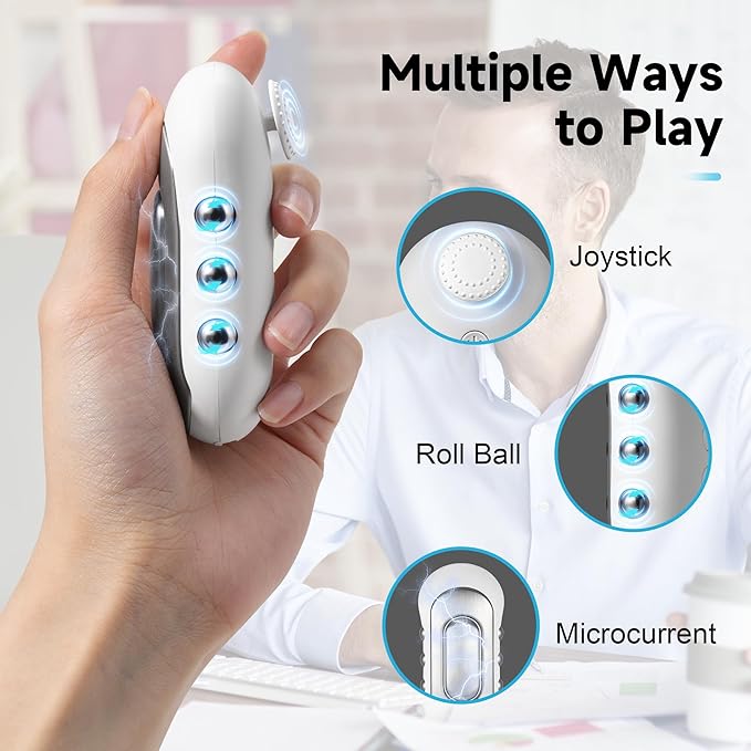 Stress Relief Fidget Sensory Toys, Fidget Toy Adults Calm Down Anxiety Device for Anxiety Improve Focus, Microcurrent Handheld Stress Relief Toys for Office/ADHD/Anxiety