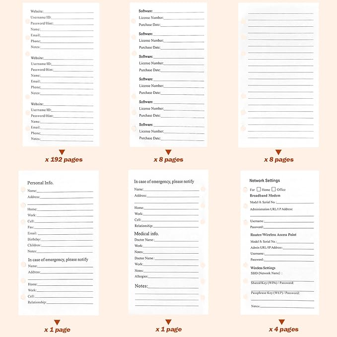 BTSFTOGET Small Password Book with Alphabetical tabs. 316 Pages Lockable Password Keeper Journal Notebook for Computer & Website Logins, RED Leatherette Hardcover, 7.5in x 5.5in