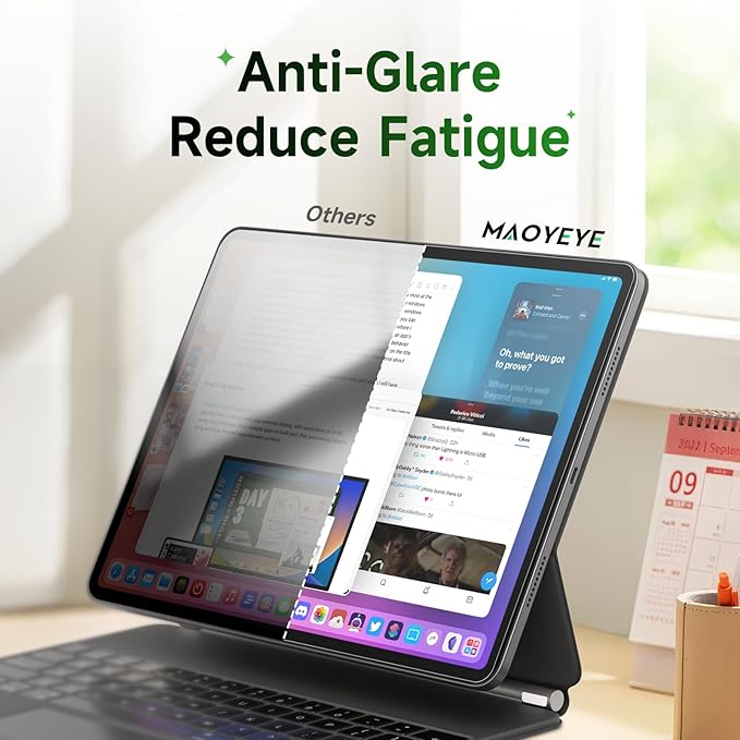 3 Pack Anti Blue Light Screen Protector Compatible with iPad Pro 11 Air 5th/4th(2018-2022) 10.9In,HD Anti Glare Filter, iPad pro 11 inch screen protector Film, Apple Pencil & Case Friendlly Matte