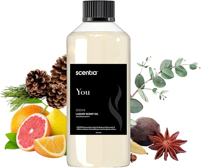 Fierce-Inspired Diffuser Oil - Scentia You Fragrance Oil Perfume Dupe - 500mL, 16.7 Fl oz Aromatherapy Diﬀusers and Humidifiers - A & F Inspired Natural Essential Scented Oil, Mothers Day Gift