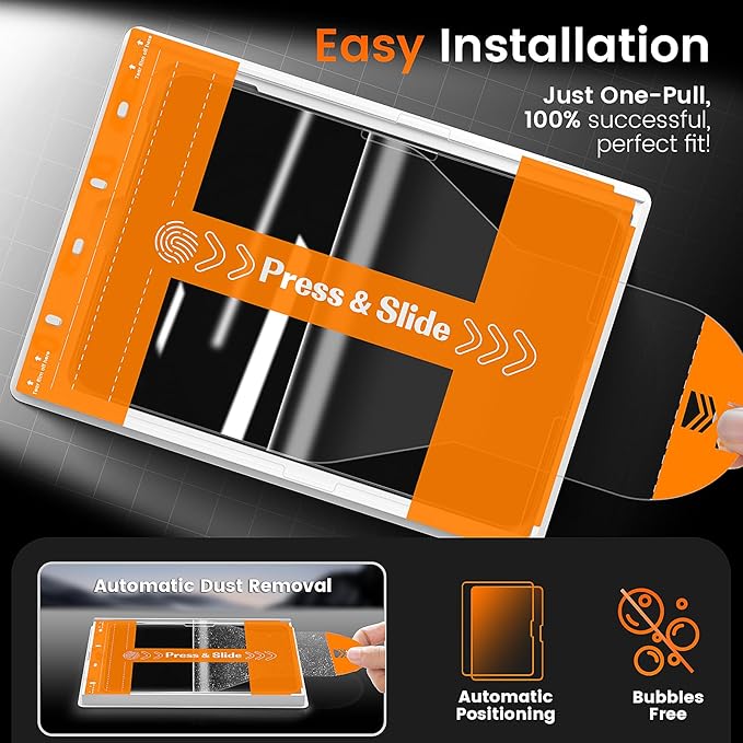 PandaShield 2 Pack for iPad 11th/10th Gen.(A16 2025/2022,11/10.9 inch)9H+ Tempered Glass Screen Protector with Easy-Install[12FT Grade Shatterproof]Apple Pencil Compatible,HD Clarity,Scratch Resistant