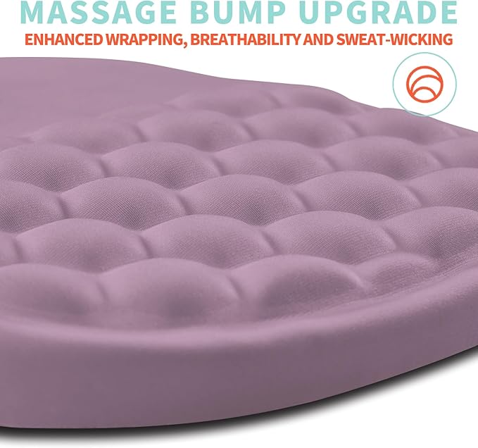 Ergonomic Mouse Pad Wrist Support with Memory Foam Massage Bulge, Carpal Tunnel Pain Relief Mousepad Wrist Rest for Mouse(12x8 inch, Purple)