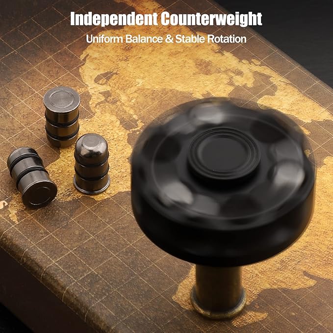 Fidget Spinner Toy for Adults Kids, Cool Black Alloy Hand Finger Spinner, Stress Relief Anti Anxiety Fidget Cube Fidget Toy, Sensory Spinning Desk Toys Gifts Party Favors