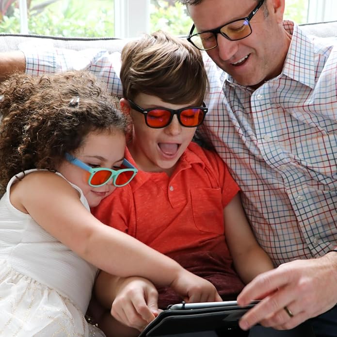 DefenderShield Kids Blue Light Blocking Glasses for Computer, Mobile, Video Games, Gaming