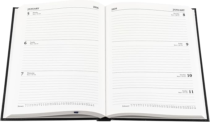 Collins 'Essentials' 12 Month Mid/Academic Year Planner, July 2025-July 2026 - ESSA53M.45-2526 -Week-to-View Diary, A5 Hard Cover, Yellow