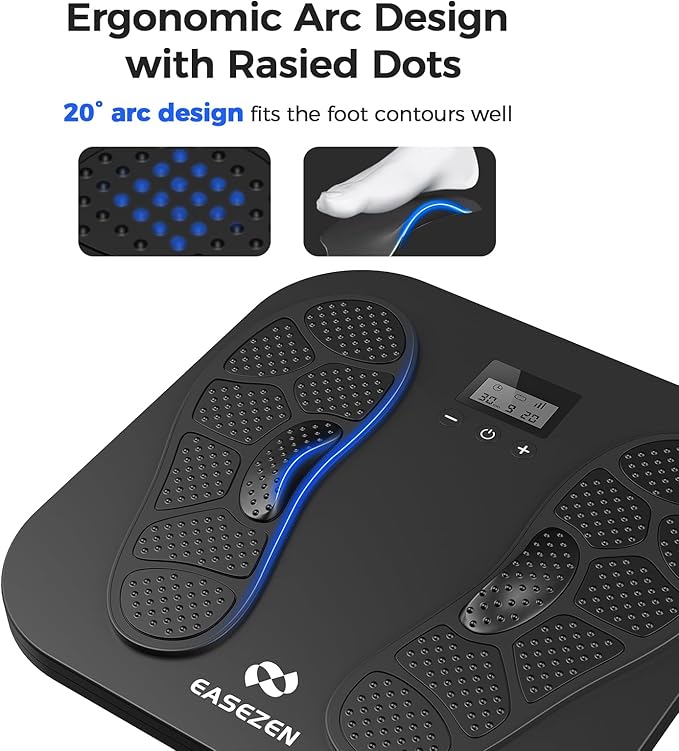 Foot Massager for Neuropathy, Rechargeable TENS EMS Foot Stimulator with 10 Modes 20 Intensities, Feet Circulation Stimulator for Neuropathy, Plantar Fasciitis, Gifts for Mom Dad