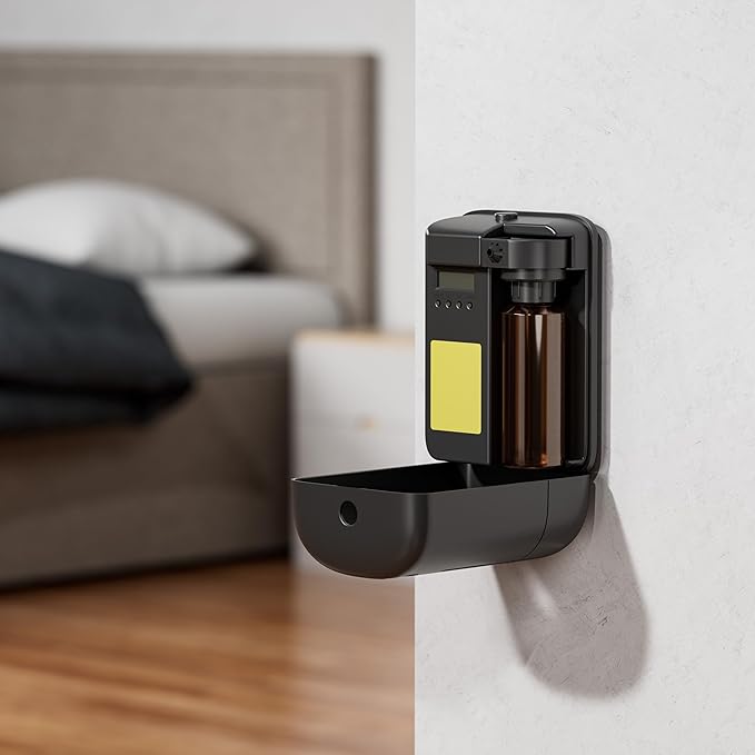 Waterless Essential Oil Aromatherapy Diffuser - Hotel Scent Diffuser Machine for Home - Cold Air Diffuser Machine for Large Room - App Control - Studio Scent Diffuser - Office Fragrance - Black