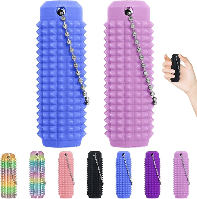 Little Ouchies Fidget Toys,Pain Stim Fidget Toy Reduce Stress for Adults,Anxiety Relief Pain Stim,Spiky Fidget Keychain for Anxiety and Stress Reduction,Novelty Gifts for Friends 5PCS