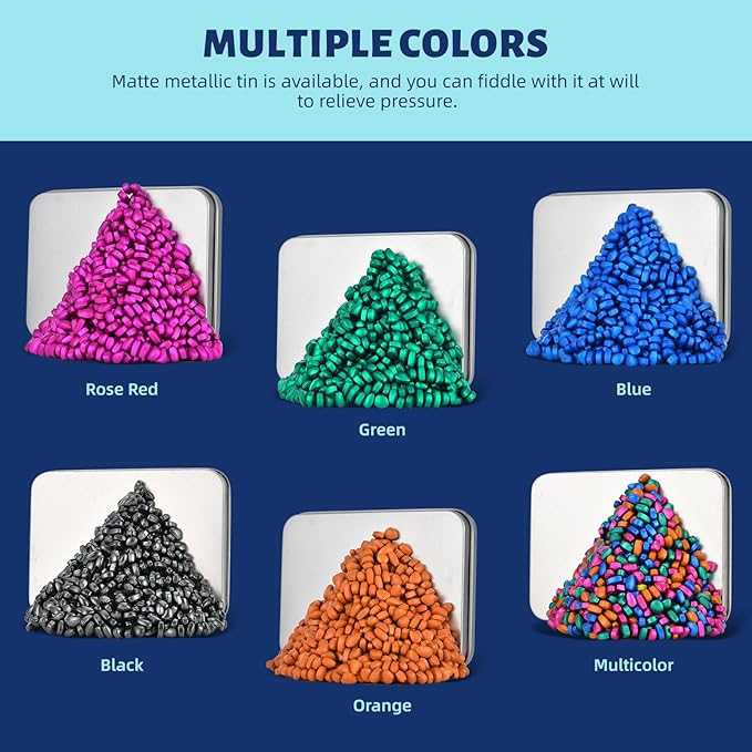 Magnetic Putty Rocks, Blue More Than 600 Weak Magnetic Smooth Ferrite Pebbles, Desk Toys and Time-Killer for Adults