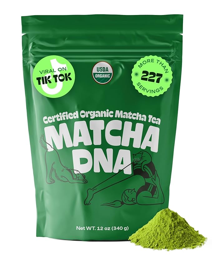 MATCHA DNA Certified Organic Matcha Green Tea Powder (12 oz BAG)