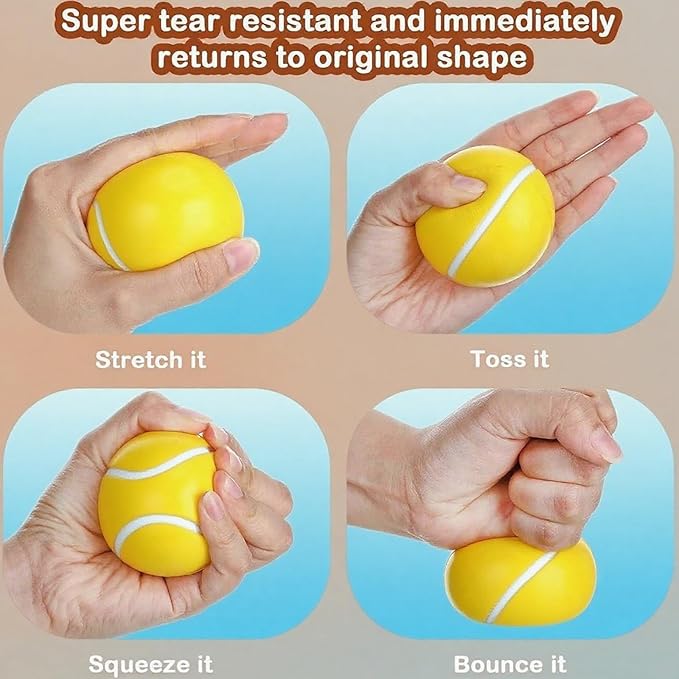 10/50/100 PCS Custom Stress Balls with Logo Text Personalized Stress Balls Bulk for Adults Relief Encouraging for Office,School,Events (Tennis Stress Ball)