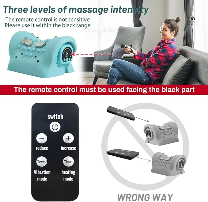 Neck Massager for Pain Relief Deep Tissue,9 Modes Electric Neck and Shoulder Relaxer Pillow,Massager with Heat for Pain Relief and Muscle Relax