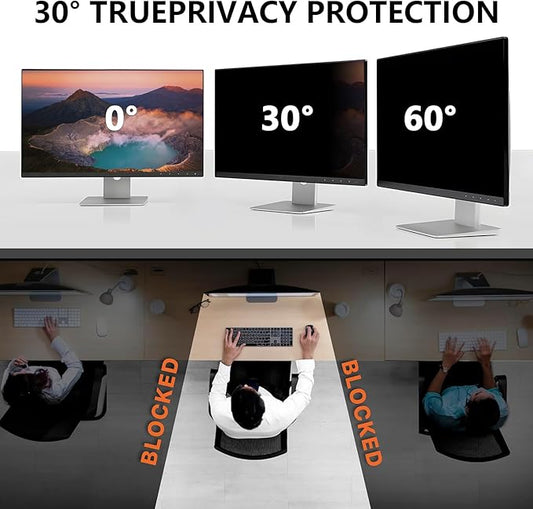 【2-Pack】27 Inch Computer Privacy Screen for 16:9 Monitors with Anti-Spy Anti-Glare Filter, Blue Light Blocking & Eye Protection, Removable Anti-Scratch HD Clarity Screen Protector