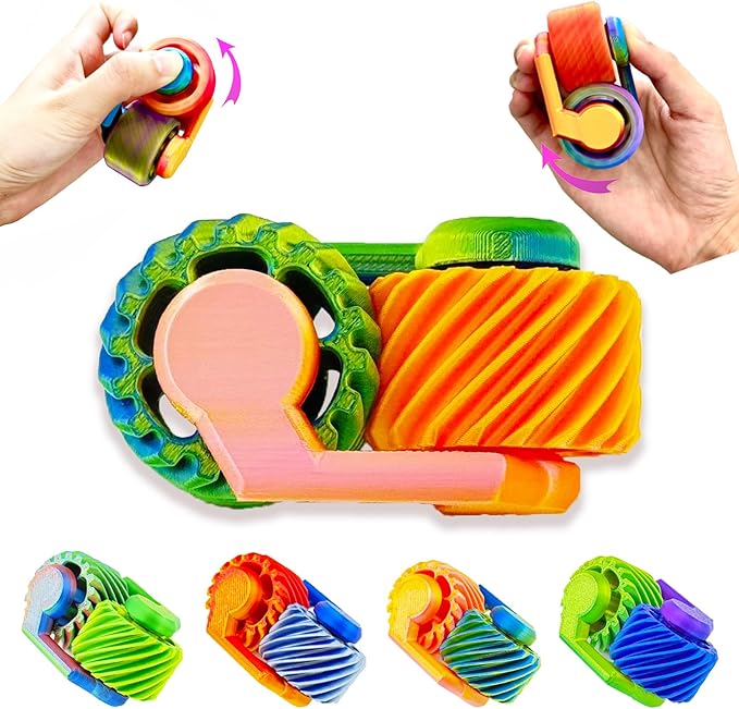3D Printed Spiral Fidget Spinner Toys Gears,Fidget Toys for Kids Adults, Sensory Toy for Anxiety Stress Relief, Novelty Gifts for Friends,Valentine Christmas Classroom Gifts for Kids