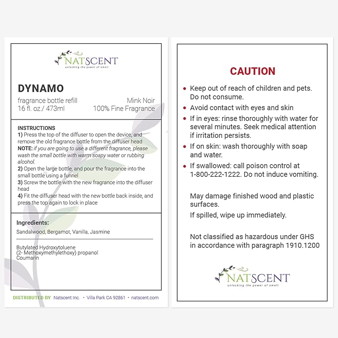 Mink Noir Essential Oils for Diffusers for Home, Nature-derived Vanilla Essential Oil, Long-Lasting & Family-Friendly Diffuser Oils Scents, IFRA Certified, Cold Air & Ultrasonic - 16 oz