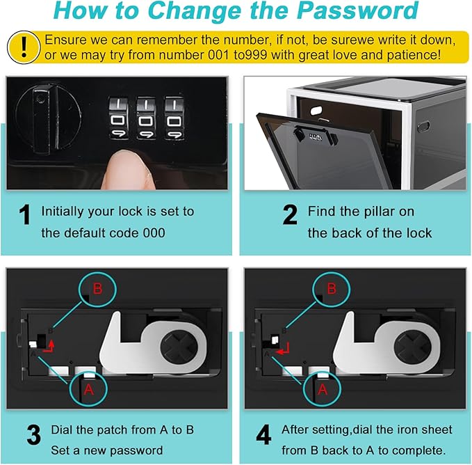 Lalifebuss Medicine Lock Box, Medication Lockable Container for Refrigerator Food Safe Locking Box Tablet Phone Locked Box for Kitchen Home School and Office Safety