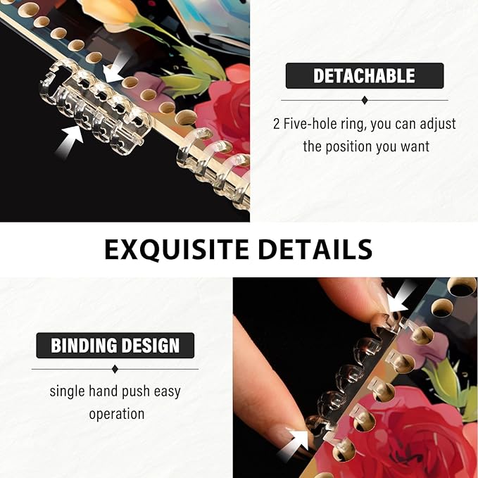 senya Spiral Notebook Ruled 2 Pcs, Animal Pattern Horse Watercolor Journals for Study and Notes 60 Pages with Durable Hardcover