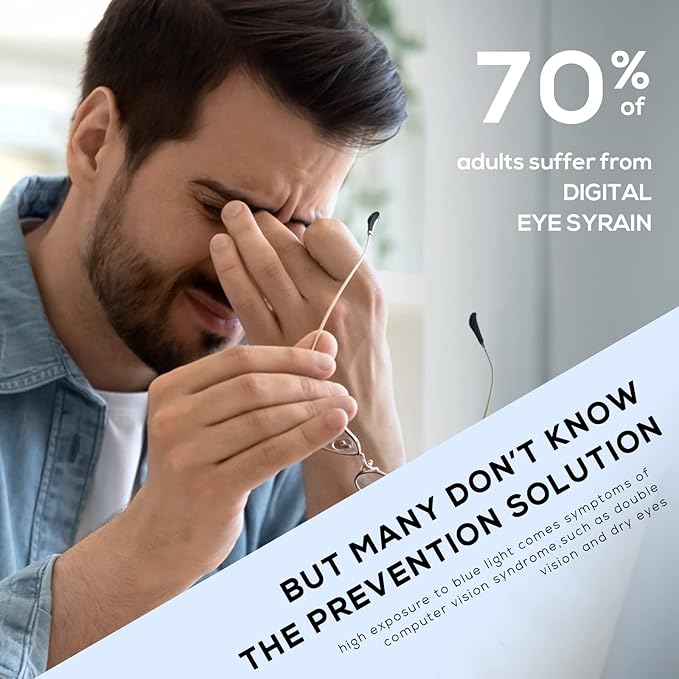 DUCO Small Round Blue Light Glasses For Women Men Blue Ray Blocking Glasses 8215