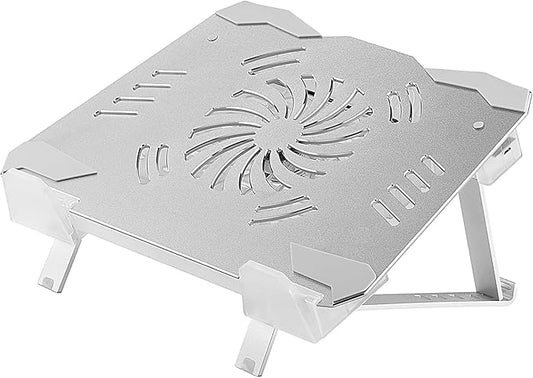 Laptop Cooler LED Light Laptop Stand with fan2 USB Ports, for 14-17inch laptops, Height StandErgonomically Gaming Laptop Cooling pad ，Silver-3
