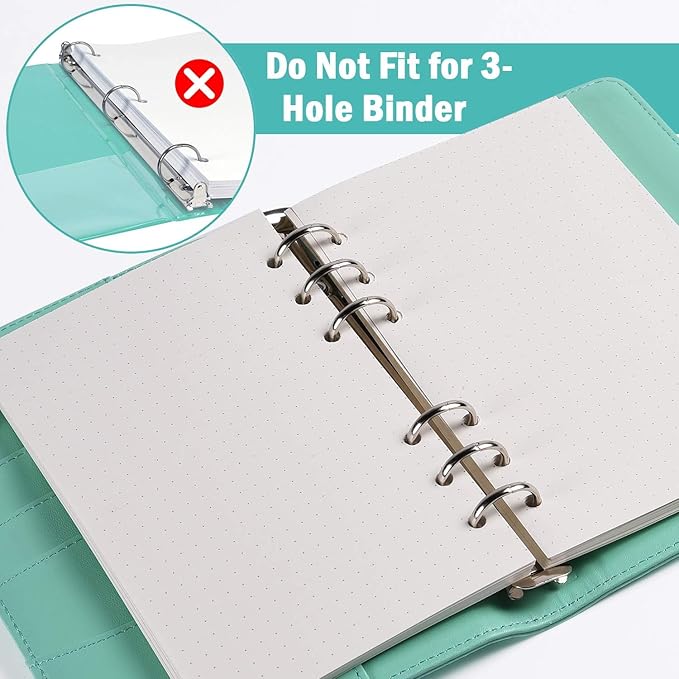 A6 Refill Paper, 320 Pages A6 Loose Leaf Paper 6 Hole Notebook Refills for 6 Ring Refillable Binder Notebook Planner Diary Journals Painting Personal Organiser-Dotted Pages