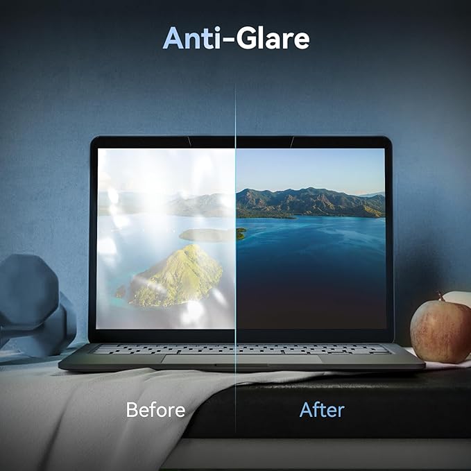 Mamol Magnetic Laptop Privacy Screen 13.3 & 13.4 inch ,16:10 Aspect Removable Anti Glare Protector Blue Light Privacy Screen Filter,Filter Shield Compatible with