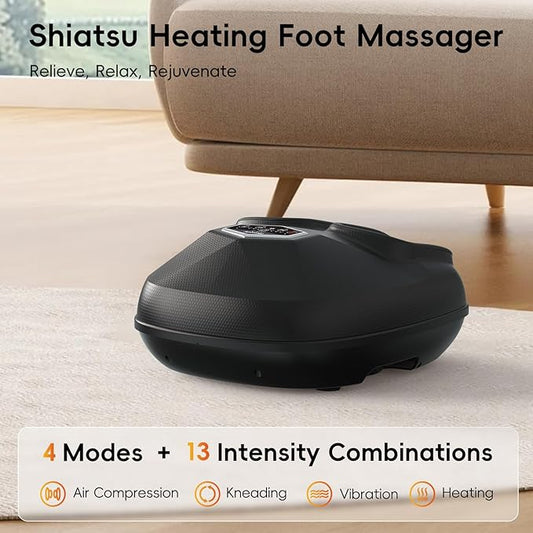 Howdy Foot Massager with Heat for Plantar Fasciitis, Heated Shiatsu Feet Massager for Neuropathy, 2025 Christmas Gift for Women Men Mom Dad