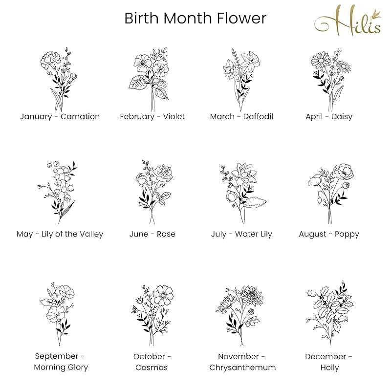 Hilis Personalized Birth Flower Journal, A5 Hardcover Lined Notebook for Writing, Daily Dream Wellness Travel Dairy Journaling Notebooks D88