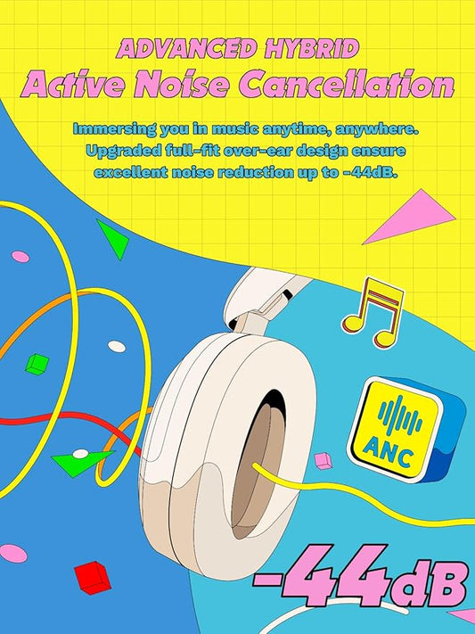 Edifier W800BT Pro Hybrid Active Noise Cancelling Headphones - Hi-Res Audio - AI Call Noise Cancellation - 45H Playtime - Fast Charging - Wireless Over-Ear Bluetooth 5.4 Headphones - Gift Edition