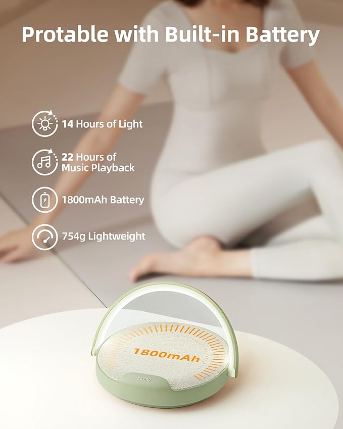 EZVALO Mothers Day Gifts for Her, Bedside Lamp with Wireless Charger, 4 in 1 Dimmable LED Night Light, Nightstand Touch Lamp, Portable Bluetooth Speaker, Birthday Gifts for Women, Men, Mom