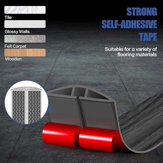 Floor Cord Cover Self Adhesive Cord Hider,10FT Cable Management, Extension Strip Protector for Wires, Prevent Cable Trips for Offices, Gyms, Exhibitions Cavity:0.39"(W) x 0.27"(H) Wooddarkblack