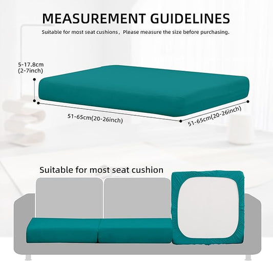 12Pcs Outdoor Cushions Covers Waterproof, Patio Cushion Covers, Stretch Cushion Covers Replacement,Cushion Slipcovers, Furniture Cushion Covers (Peacock Blue 1, 12PCS)