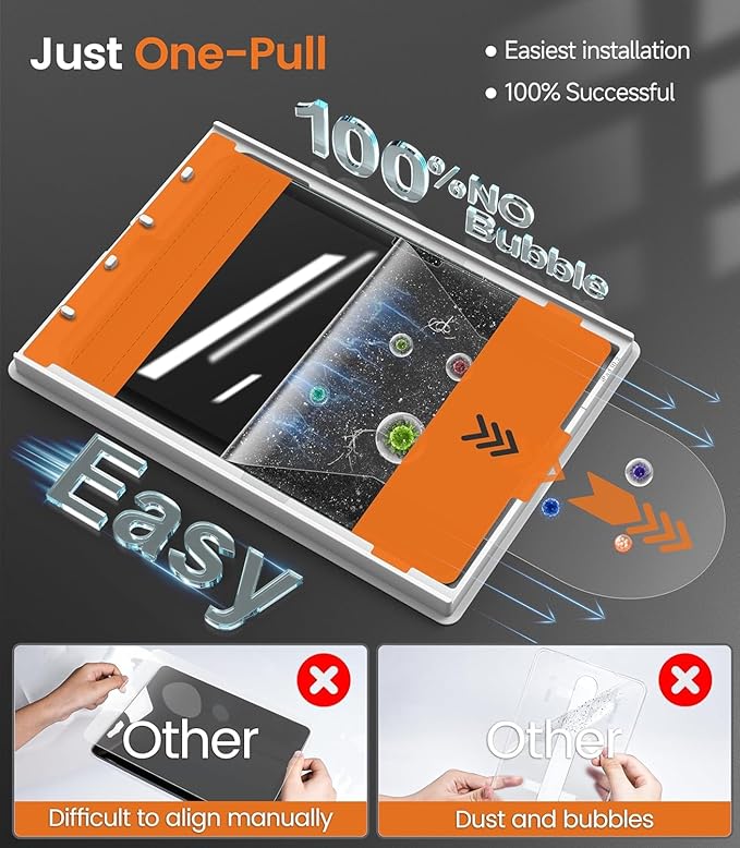 iGluz 2 Pack Screen Protector for iPad Air 13"(7th/6th Gen.) M3/M2 2025/2024 9H+ Tempered Glass Screen Protector with Easy-Install Box[12FT Military Grade Shatterproof] HD Clarity,Scratch Resistant