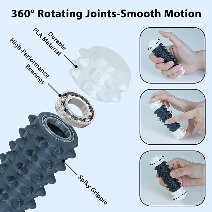 Little Pain Stim Ouchies Fidget Toys for Adults,3D Printed Spiky Pain Stim, Sensory Fidget for Stress & Anxiety Relief, ADHD, Autism,Office Desk Toys, Gifts for Men & Friends (Black White)