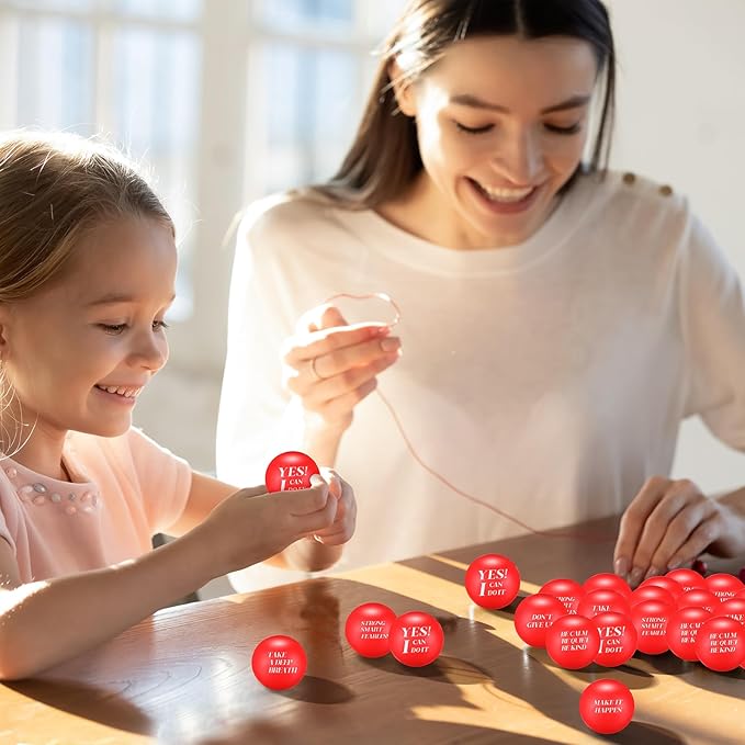 Jerify 72 Pcs Motivational Stress Balls Bulk Inspirational Stress Balls Colorful Foam for Adults Hand Exercise Small Therapy Fidget Relief Anxiety Toys for Coworkers Gifts Fidget